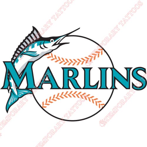 Miami Marlins Customize Temporary Tattoos Stickers NO.1700